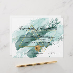 Cours d'attribution d'un certificat d'achèvement m