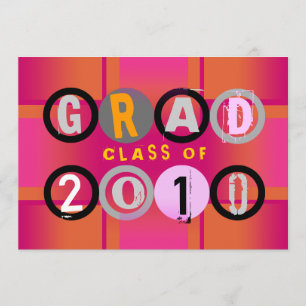Cours De Diplôme De 2010 Invitation Cercle Orange