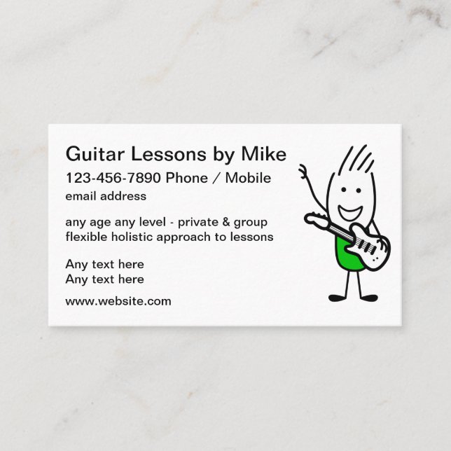 Cours de guitare Carte de visite Cool (Devant)