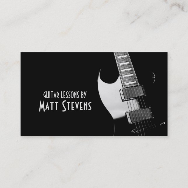Cours de Guitare Carte de Visite Professeur de Mus (Devant)
