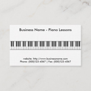 Cours de piano Carte de visite : Modèle Piano 3D