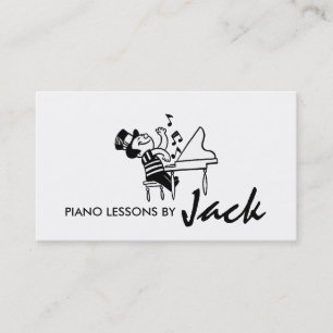 Cours de piano, Carte de visite professeur de musi