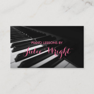 Cours de piano, Carte de visite professeur de musi