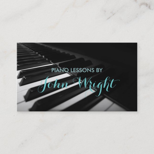 Cours de piano, Carte de visite professeur de musi (Devant)