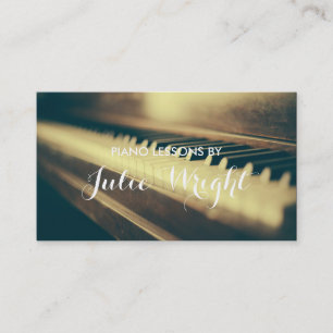 Cours de piano, Carte de visite professeur de musi