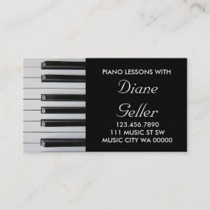 Cours de piano Carte de visite professeur de musiq