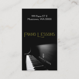 Cours de piano, instructeur, Carte de visite music