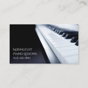 Cours de piano, musique, Carte de visite d'instrum