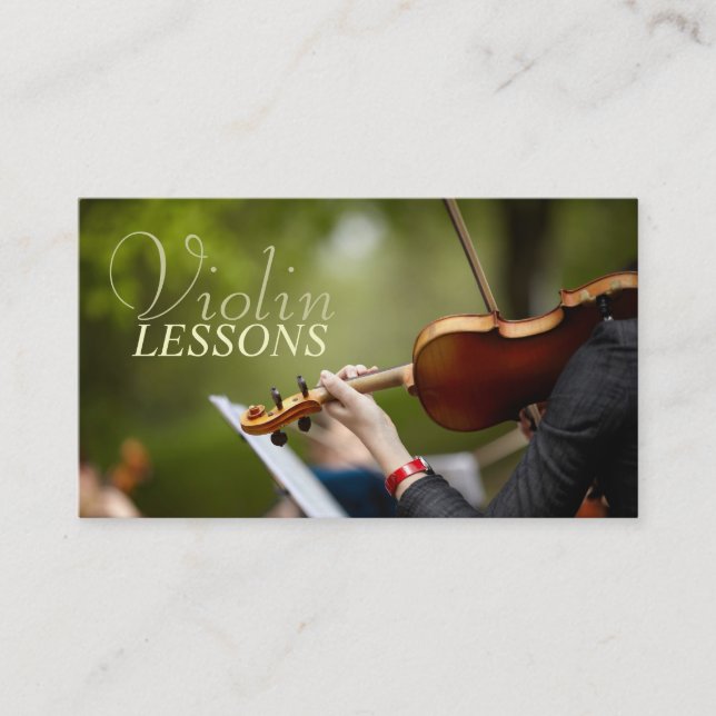 Cours de violon, instructeur, Carte de visite de m (Devant)