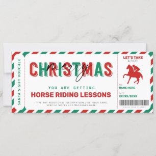 Cours d'équitation Bon Cadeau Ticket Chèque-Cadeau