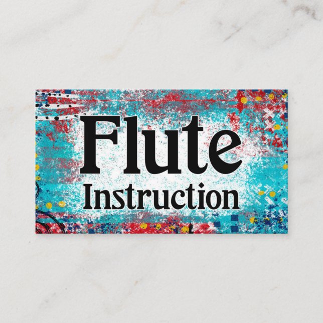Cours d'instruction sur la flute Carte de visite (Devant)