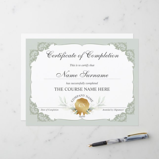 Cours d'obtention du certificat d'or floral (Devant/Arrière en situation)
