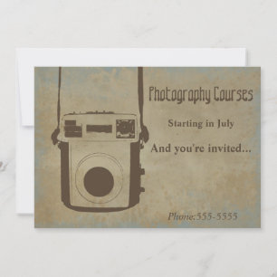 Cours vintage de photographie Carte d'invitation
