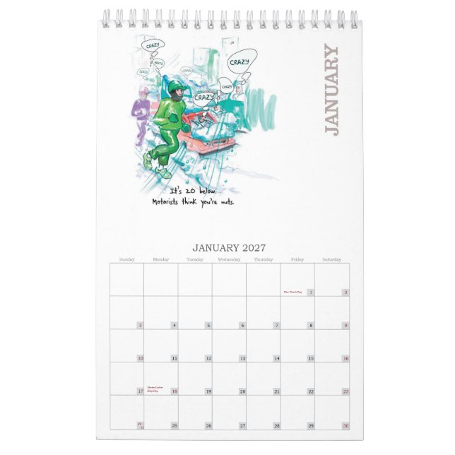 COURSE 2013 - Calendrier pour des coureurs - (Jan 2027)