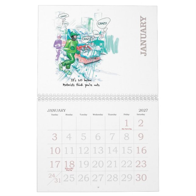 Course 2013 - Calendrier pour des coureurs (Jan 2027)