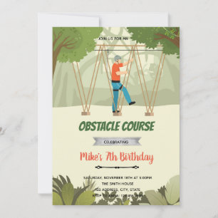 Course à pied obstacle invitation