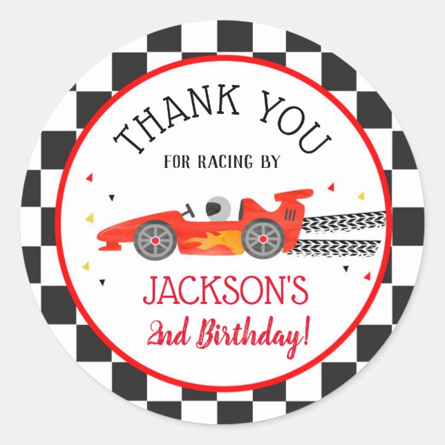 Course automobile Deux Stickers 2 Anniversaire Rap (Devant)