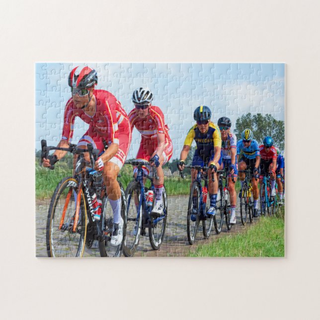 Course cycliste en Tour de France Jigsaw Puzzle (Horizontal)