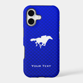 Course de chevaux bleus