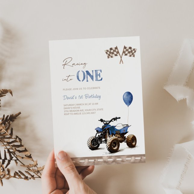 Course en un quad Bike Invitation d'anniversaire (Créateur téléchargé)