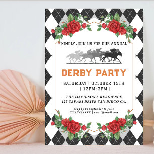 Course moderne Horse Derby Party Invitation équest