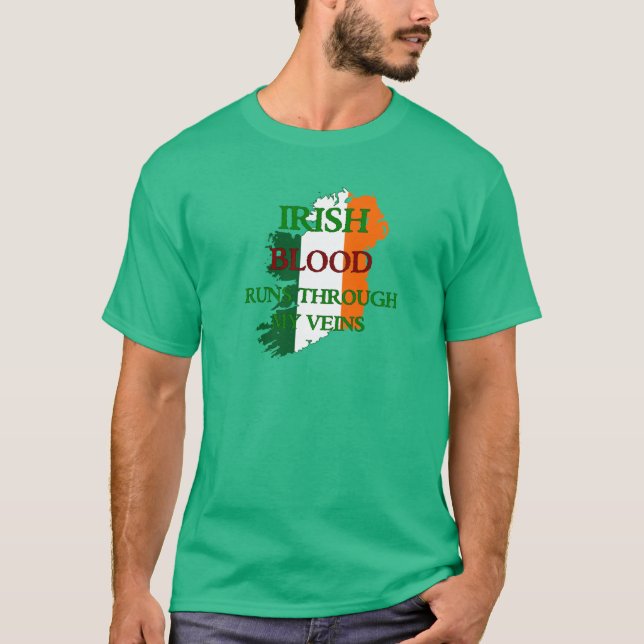 Courses irlandaises de sang par mon T-shirt de (Devant)