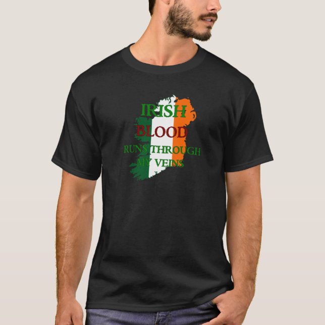 Courses irlandaises de sang par mon T-shirt de (Devant)