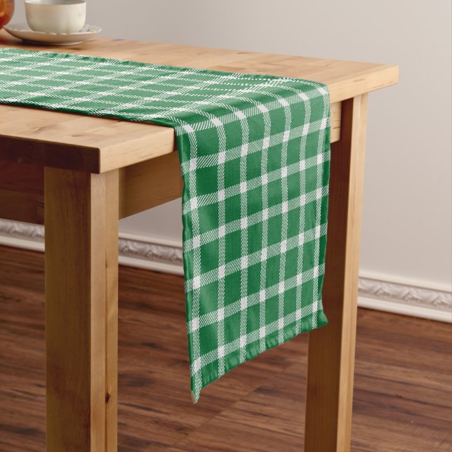 Court Chemin de table à carreaux verts (In Situ)