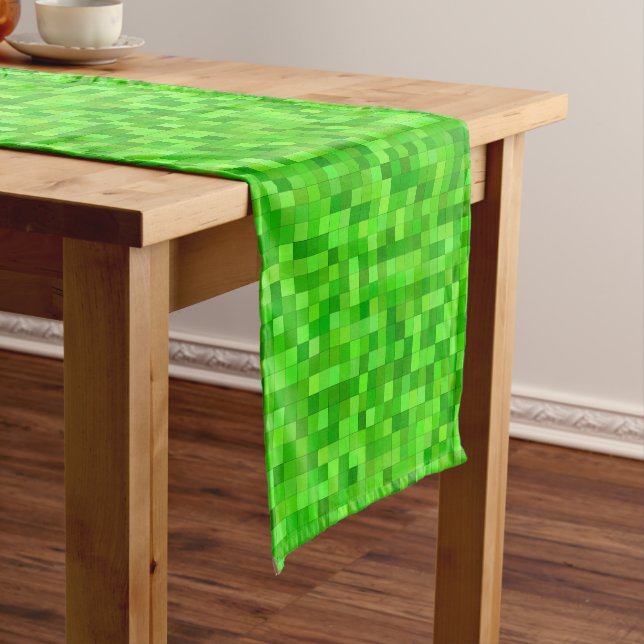 Court Chemin de table à pixels verts (In Situ)