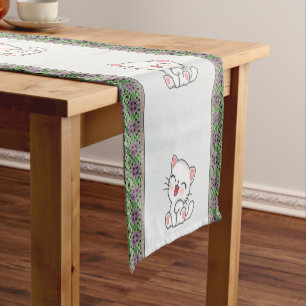 Court Chemin de table chat