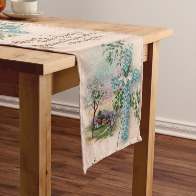 Court Chemin de table de Pâques chrétien | Croix de fleu (In Situ)