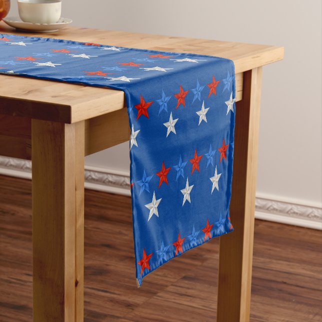 Court Chemin de table - Étoiles du 4 juillet pour petite (In Situ)