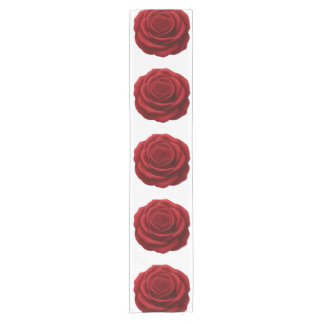 Court Chemin de table - Fleur de rose rouge