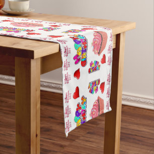 Court Chemin de table Joyeux Anniversaire Saint-Valentin