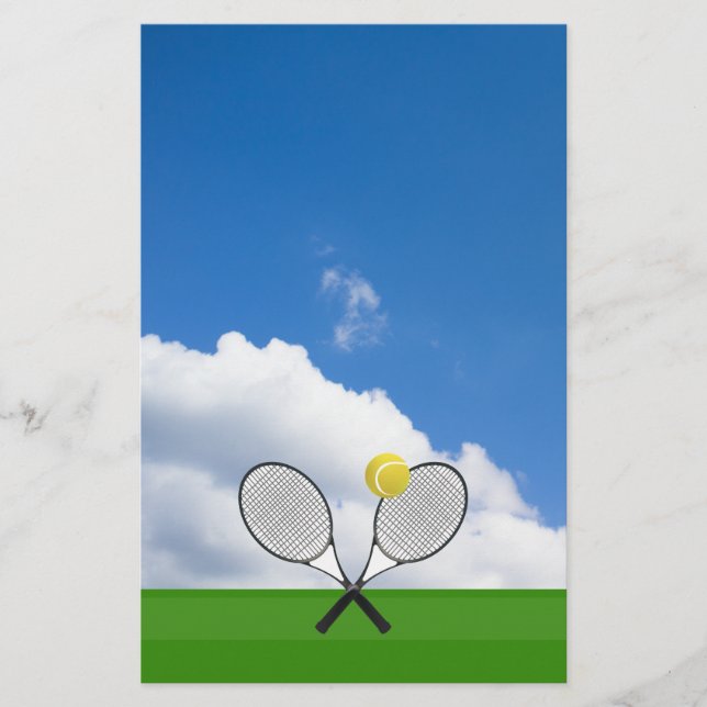 court de tennis et RACKETS DE TENNIS (Devant)