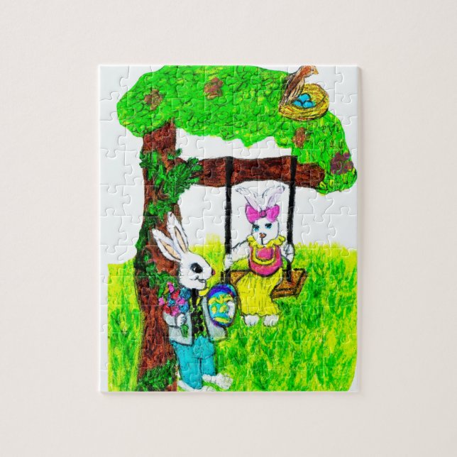COURT EASTER BUNNY puzzle (Vertical)