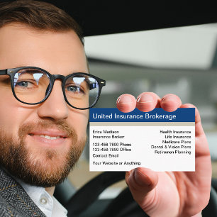 Courtier d'assurance Cartes de visite modernes