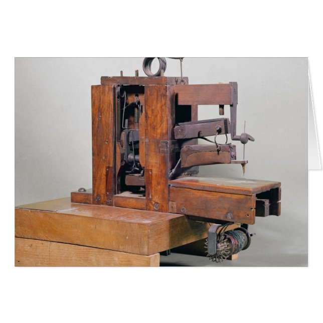 Couseuse', la première machine à coudre, 1830 (Devant horizontal)