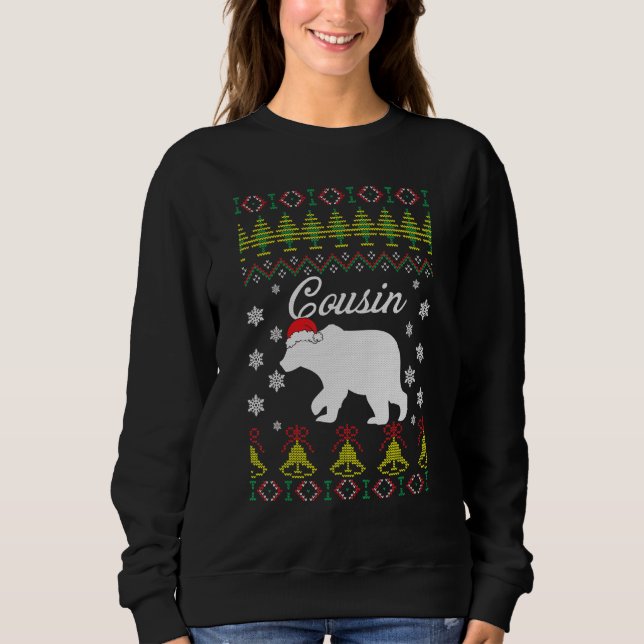 Cousin Bear UGLY Christmas Sweat Pajamas Famille (Devant)