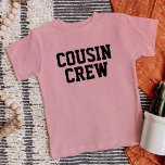 Cousin Crew Kids<br><div class="desc">Vêtements imprimés personnalisés avec le graphique "Cousin Crew" ou tout autre texte personnalisé. Utilisez les outils de conception pour modifier les polices de texte et les couleurs ou ajouter vos propres photos pour créer un modèle de t-shirt personnalisé. Faites votre choix parmi une grande variété de t-shirts, de débardeurs et...</div>