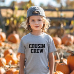 Cousin Crew Kids<br><div class="desc">Vêtements imprimés personnalisés avec le graphique "Cousin Crew" ou tout autre texte personnalisé. Utilisez les outils de conception pour modifier les polices de texte et les couleurs ou ajouter vos propres photos pour créer un modèle de t-shirt personnalisé. Faites votre choix parmi une grande variété de t-shirts, de débardeurs et...</div>