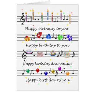 Cousin Funny Happy Birthday Song Sheet Music