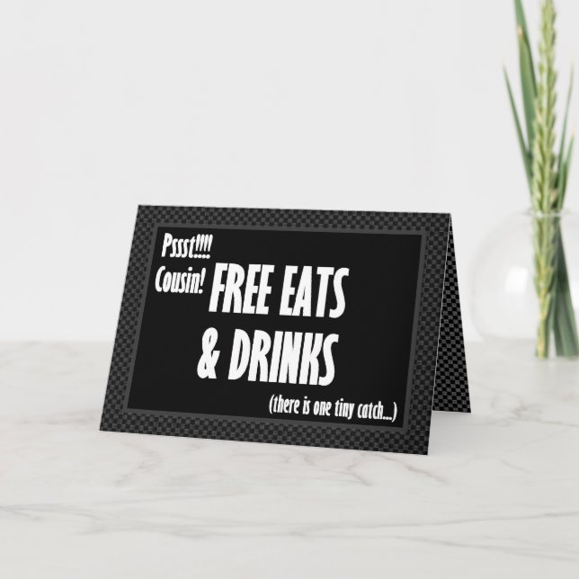 COUSIN Invitation de Garçon d'Honneur Drôle Nourri (Devant)