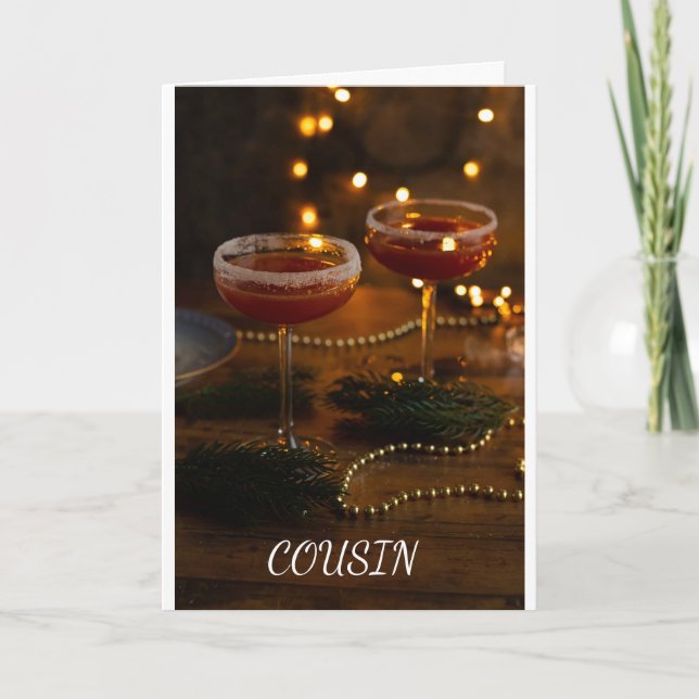*COUSIN* UNE BELLE CARTE DÉCEMBRE ANNIVERSAIRE (Devant)
