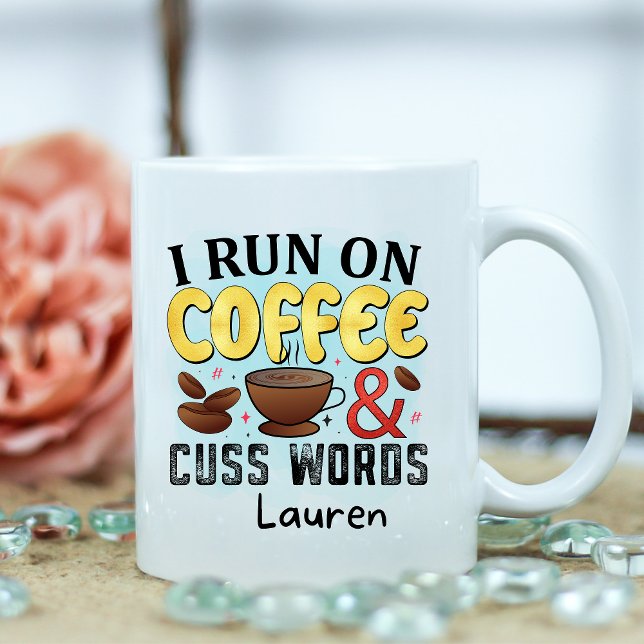 Cousses Funny personnalisées Mots Coffee Mug (Créateur téléchargé)