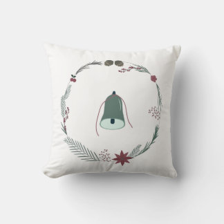 Coussin сhristmas wreath with a bell
