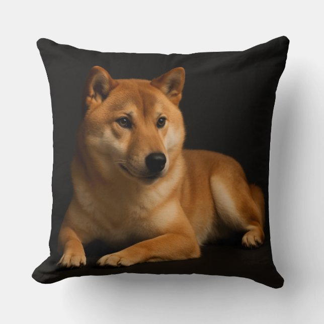 Coussin 柴犬ポートレート – Shiba Inu Art (Recto)