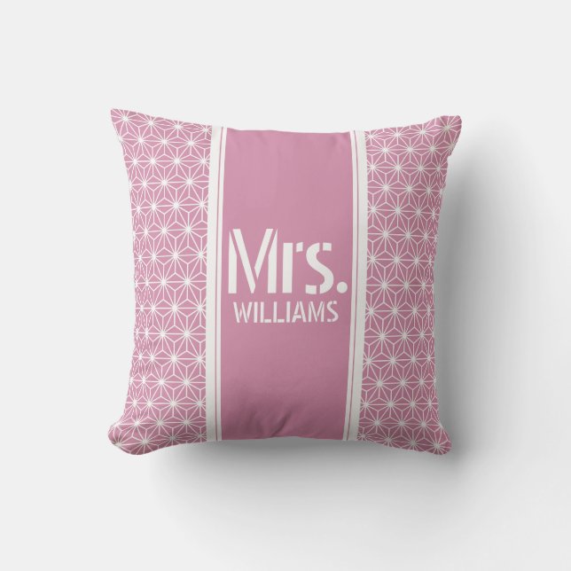 Coussin 麻 の 葉 ASANOHA | motif japonais KIMONO (Recto)