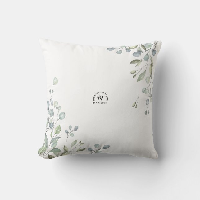 Coussin 001 Verdure Feuille Eucalyptus Simplement Minimali (Recto)