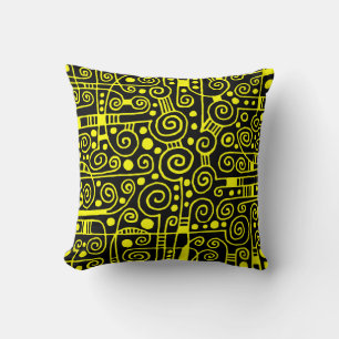 Coussin 040512 - Jaune sur noir